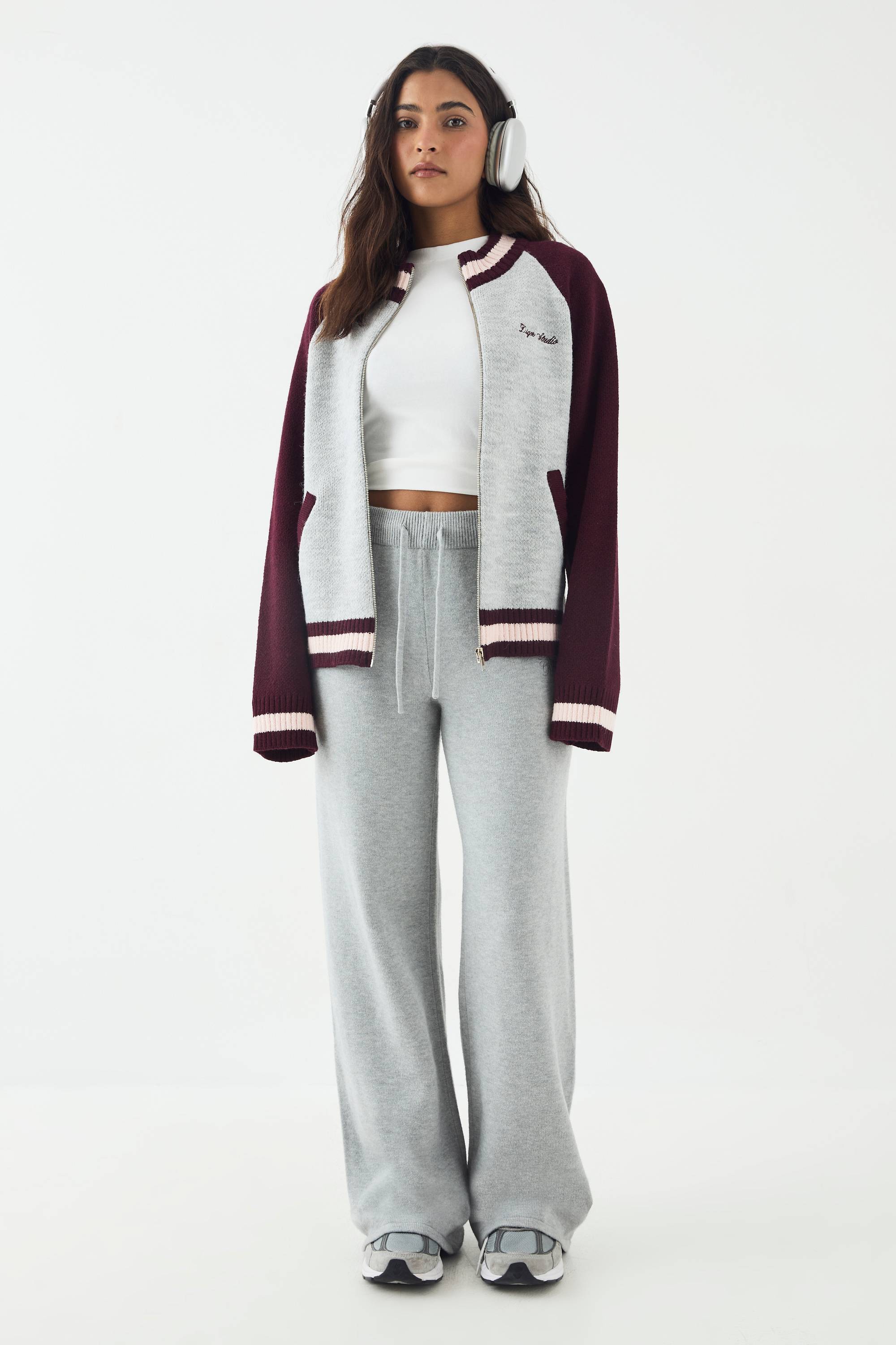 Bomber DSGN Studio en Maille Oversize à Col Cheminée
