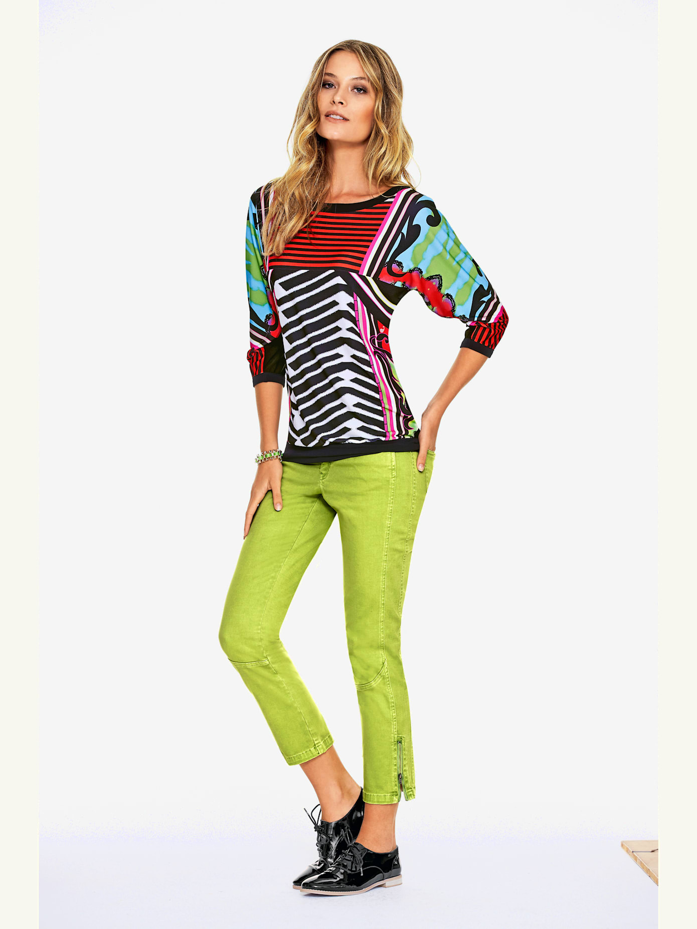 Pantalon effet ventre plat coupe skinny