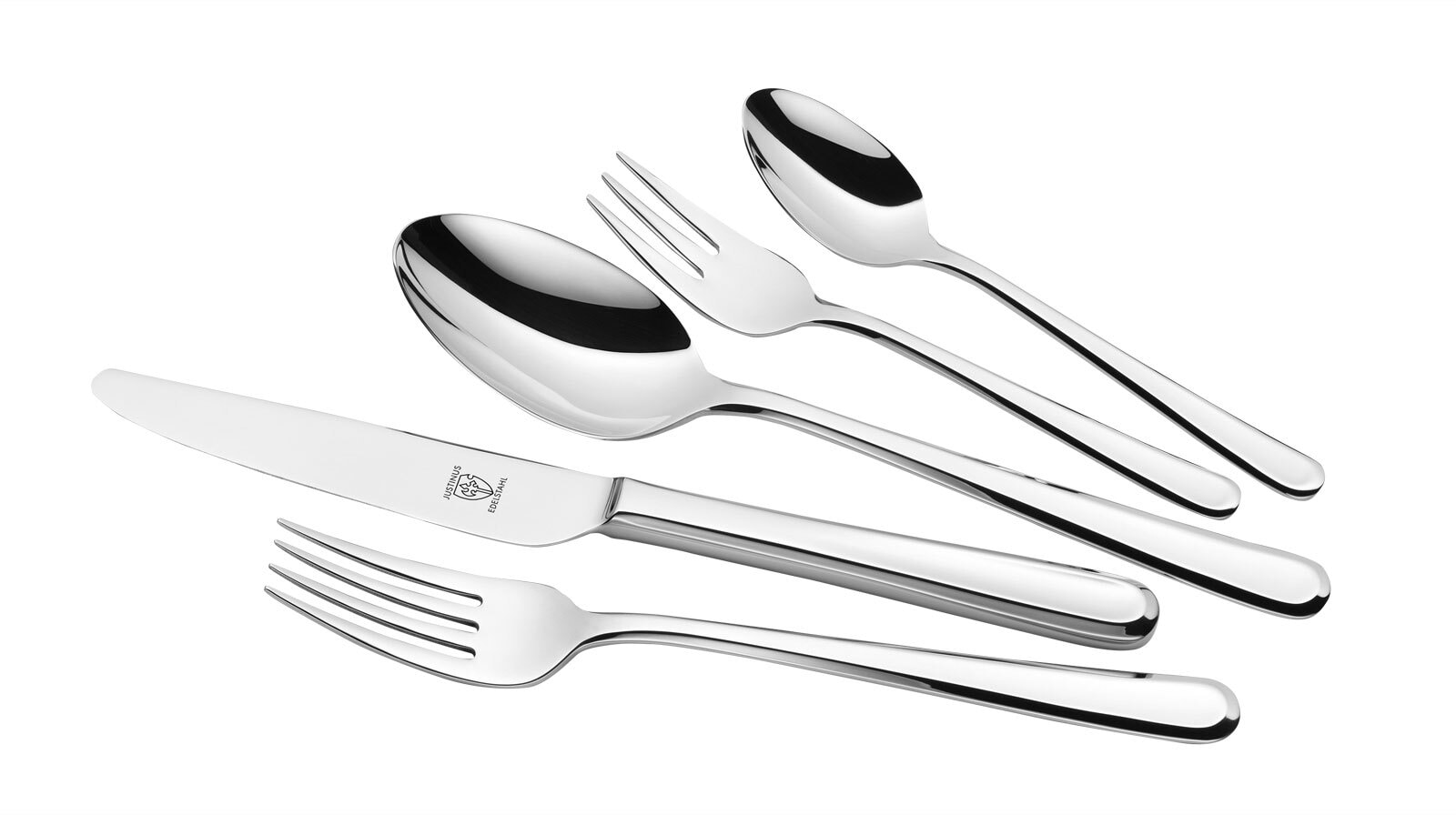 JUSTINUS Besteck-Set BAGUETTE 60-teilig Edelstahl silberfarbig