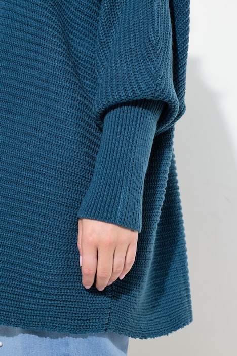 Pullover, Poncho-Look, V-Ausschnitt