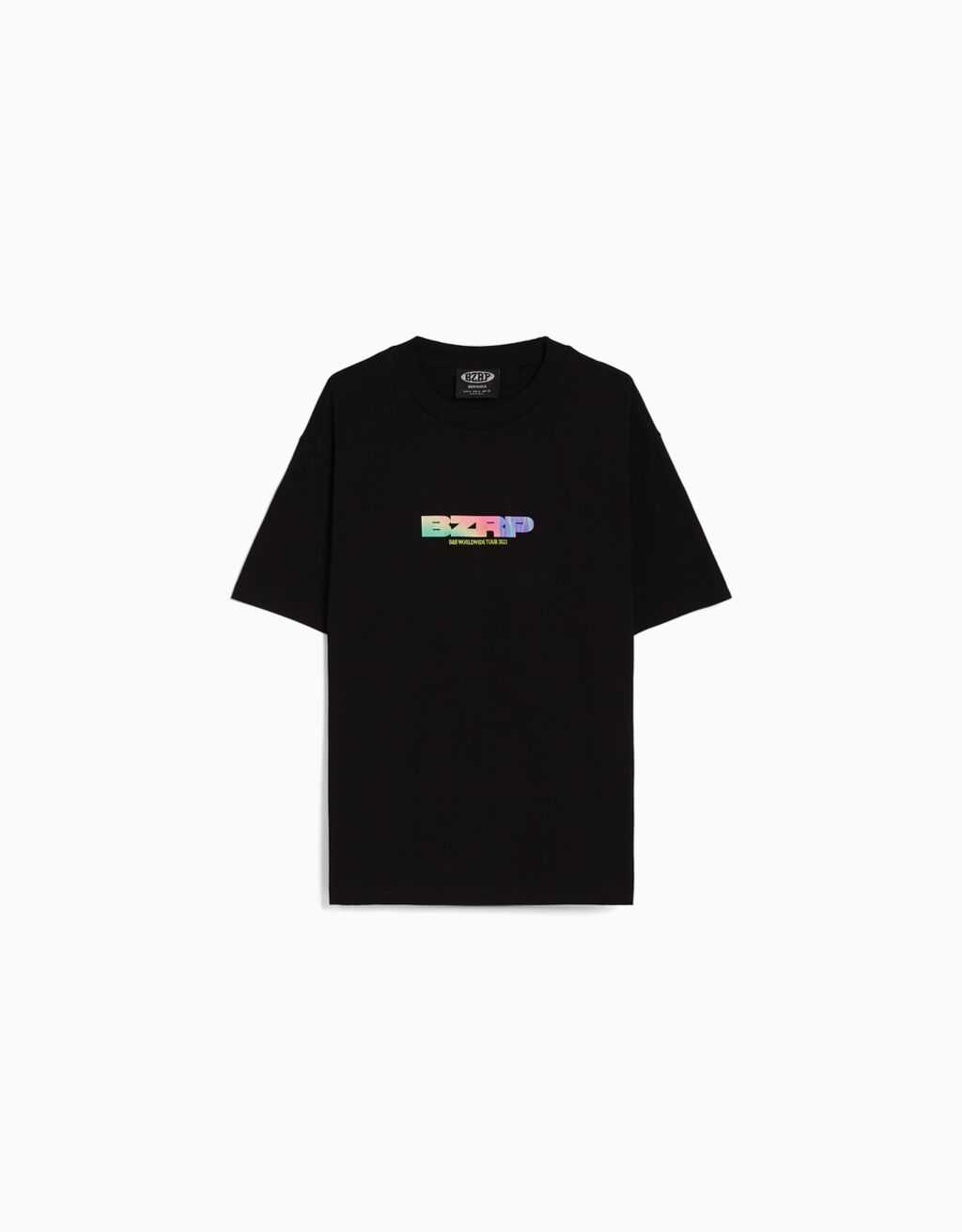 Camiseta boxy fit com estampa BERSHKA ft. BIZARRAP