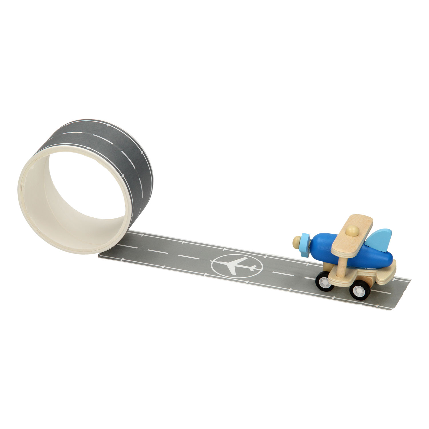 Houten Vliegtuig met Wegtape, 8mtr