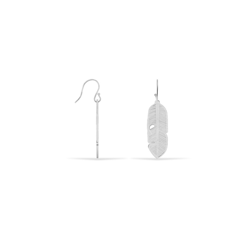 Boucles D'oreilles Pendantes Tia Acier Blanc