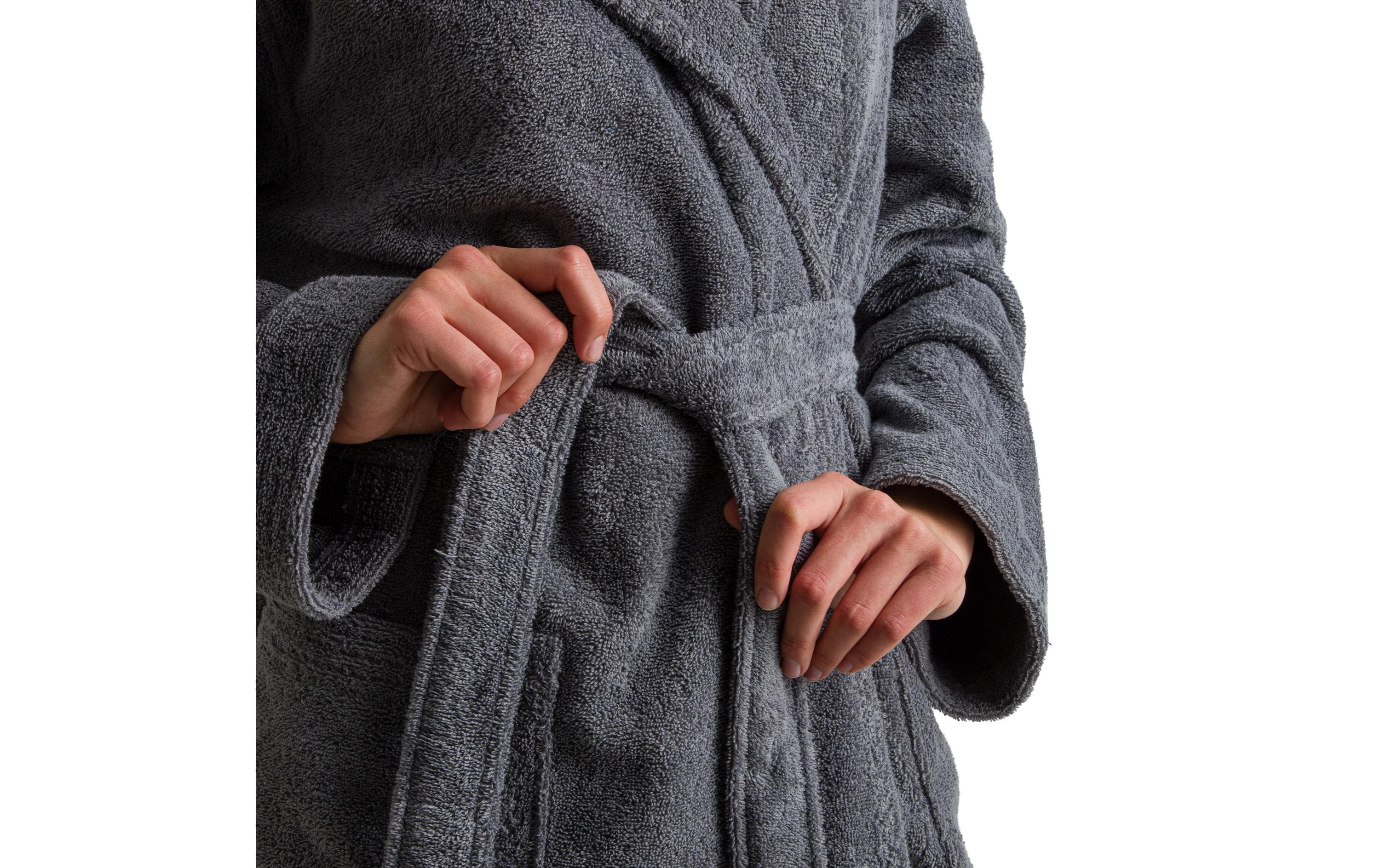 Bademantel Superwuschel M, Stone GrayKapuzenmantel