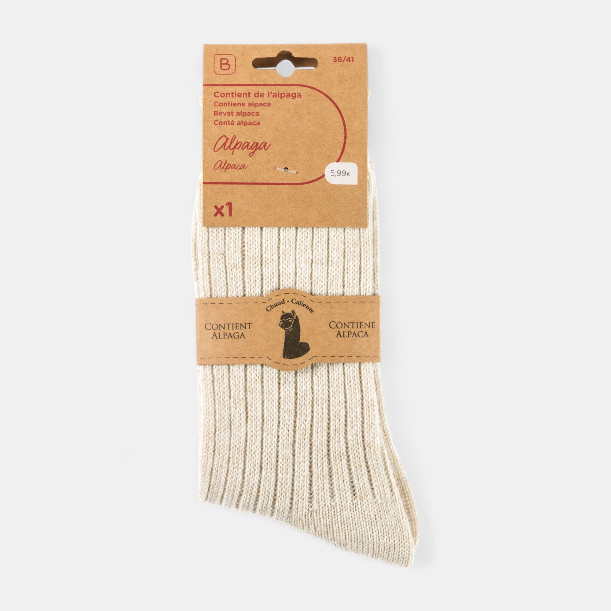 Chaussettes Femme beige