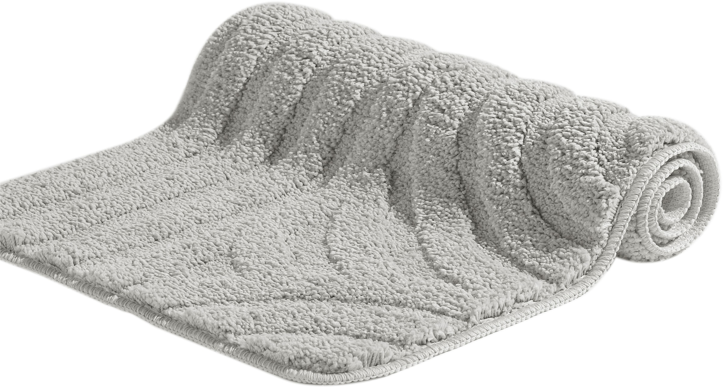 my home Badematte »Sanremo Scandi, Badvorleger, Badezimmer Teppich, Duschvorleger« Höhe 20 mm rutschhemmend beschichtet strapazierfähig Badteppich, Uni Farben, Hoch-Tief-Effekt, modernes Muster, Boho