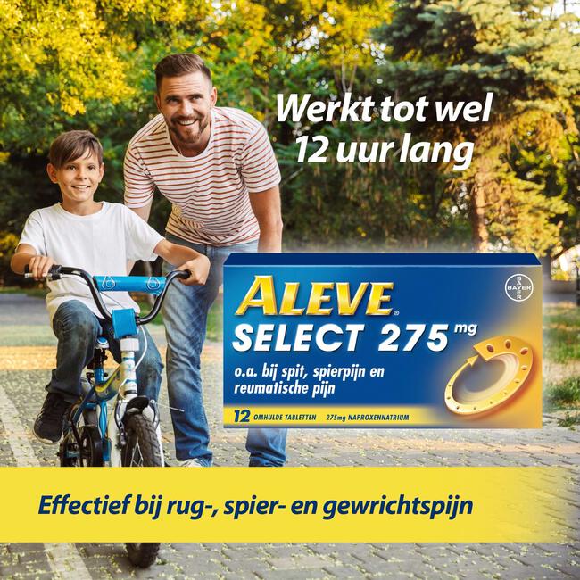 Aleve Select bij o.a. rugpijn spierpijn en gewrichtspijn 12 tabletten