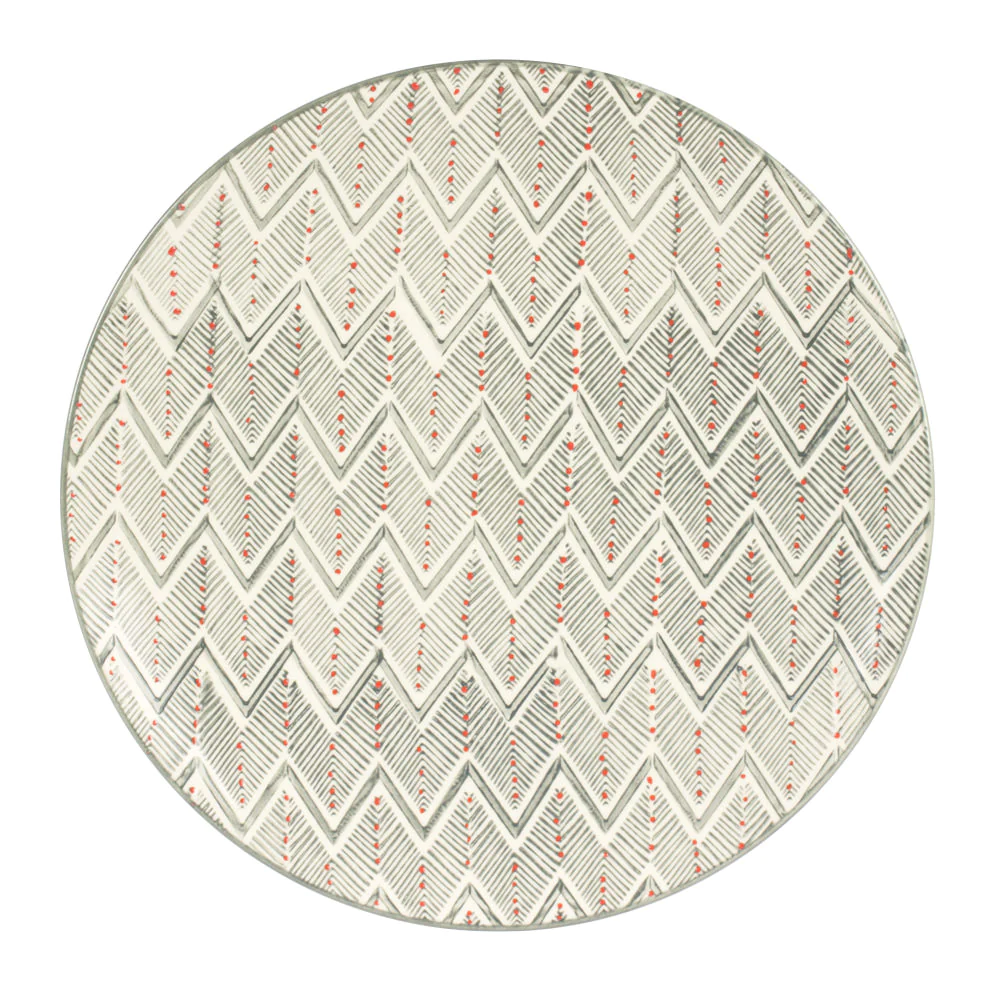 Assiette plate Santa Fé gris 26 cm Table passion