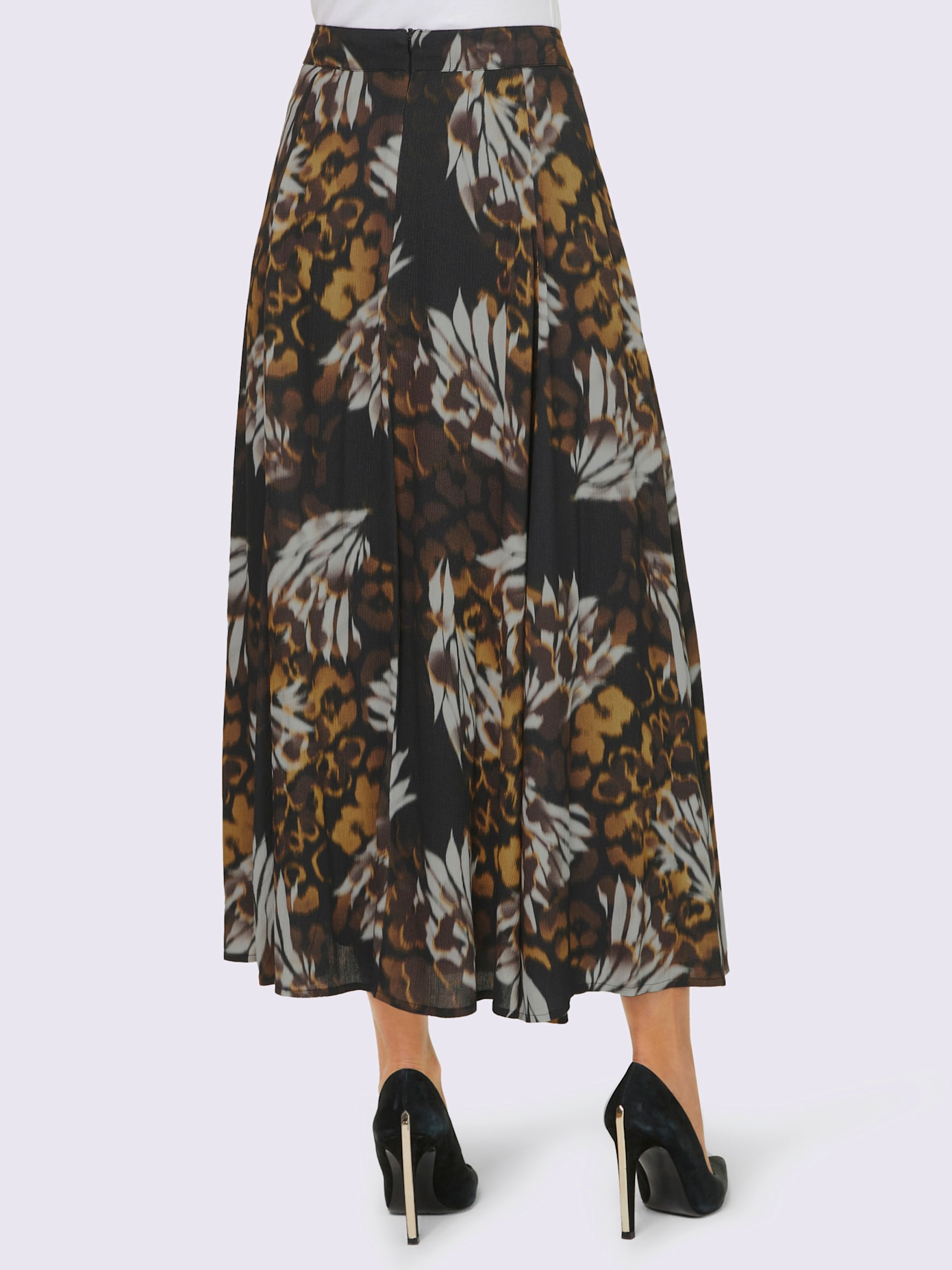 Jupe à panneaux pure viscose