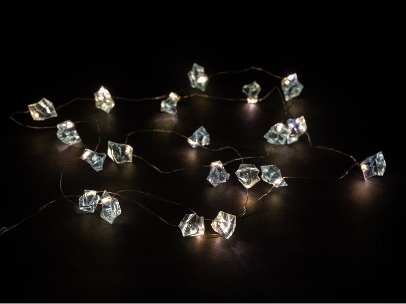 COCON Lichterkette LED Glitzersteine, Blau, 1.9 m Dekorative Beleuchtung