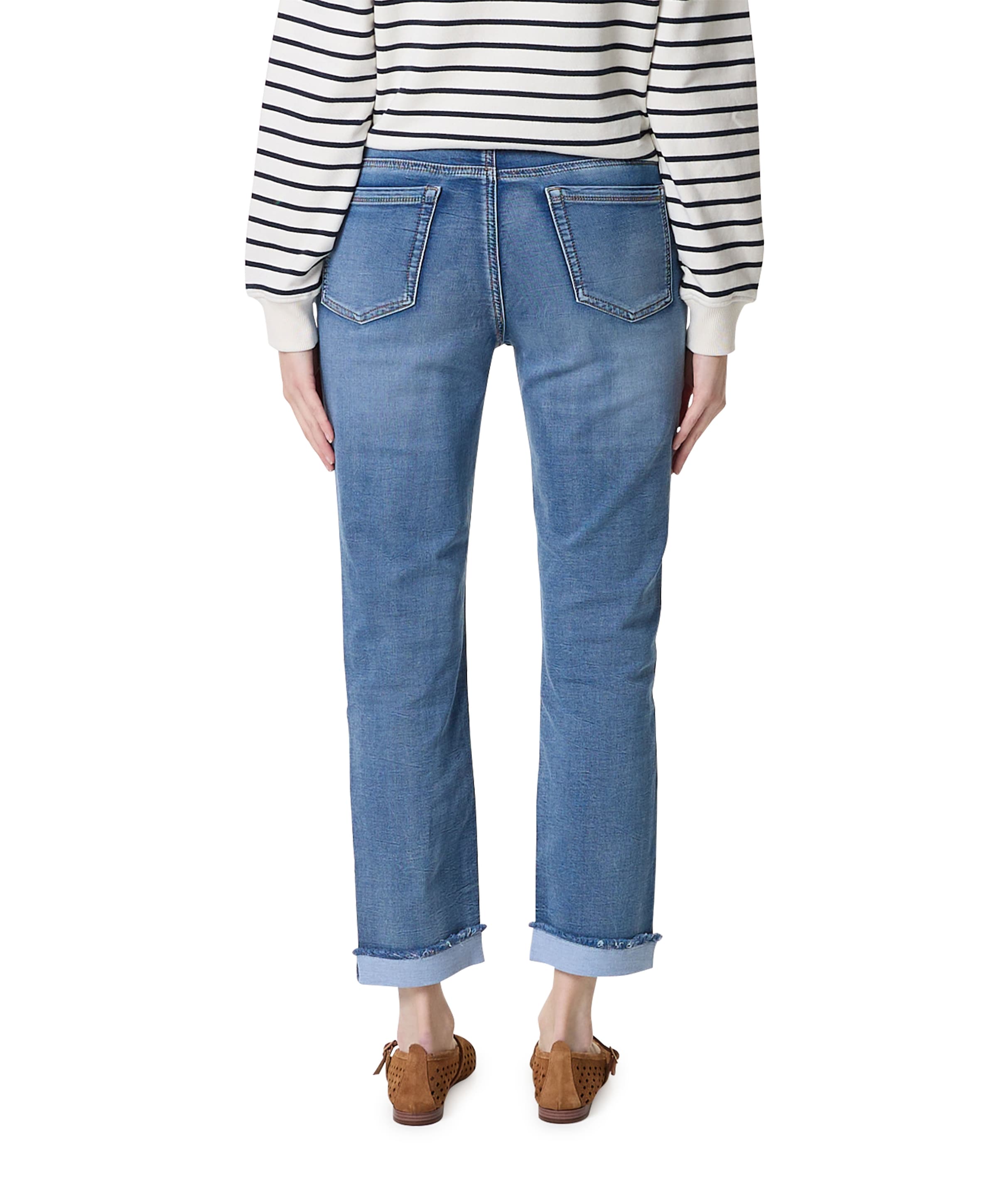Geisha Turn-up dames jeans blauw