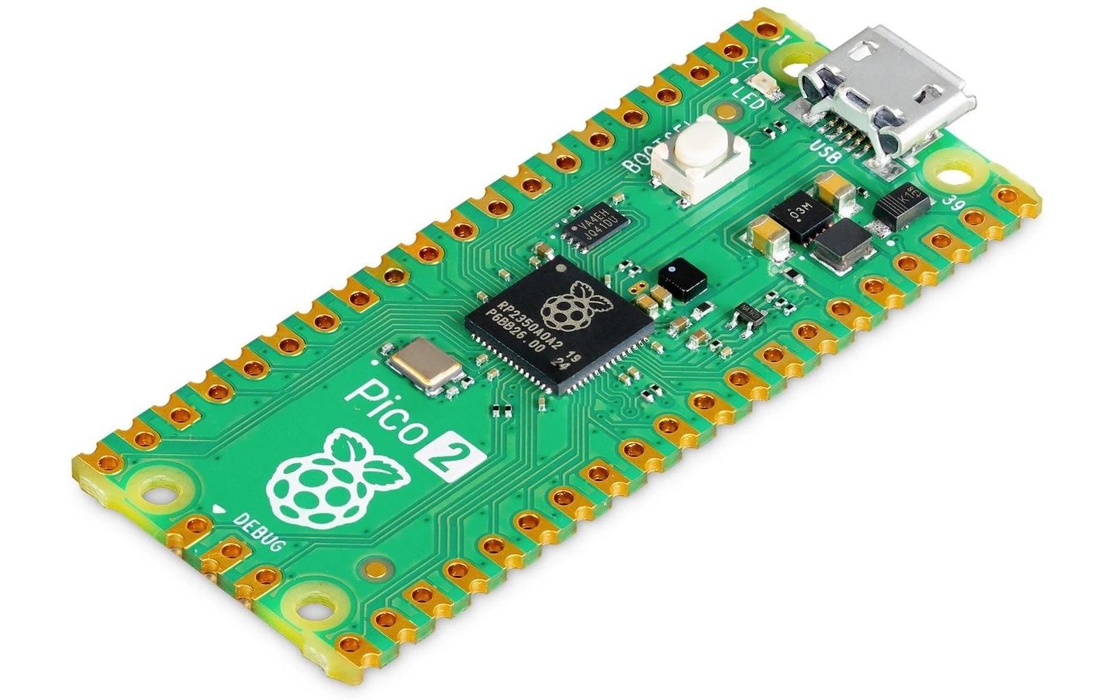 Entwicklerboard Pi Pico2Raspberry-Pi-Mikrocontroller, 520 KB Prozessor: RP235x