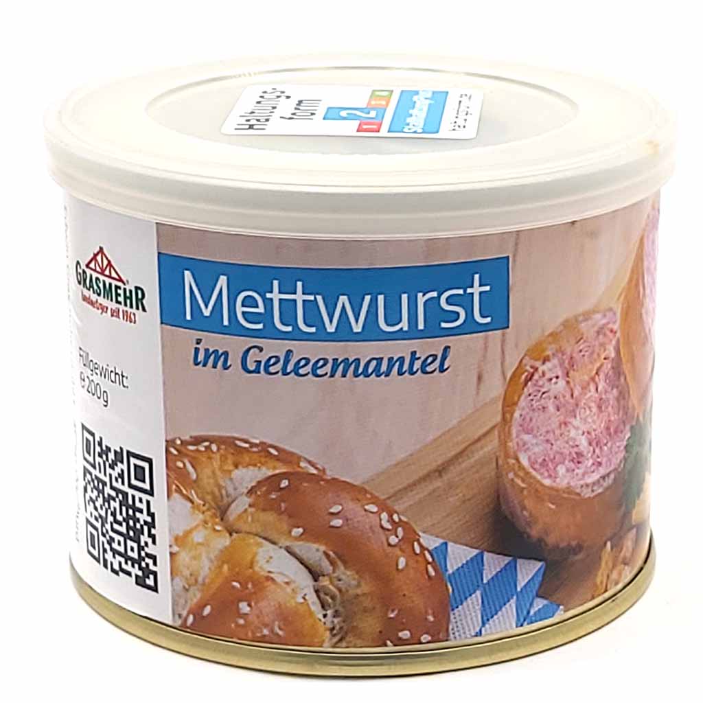 Grasmehr Hausmacher Mettwurst mit Geleemantel 200g MHD:25.1.26