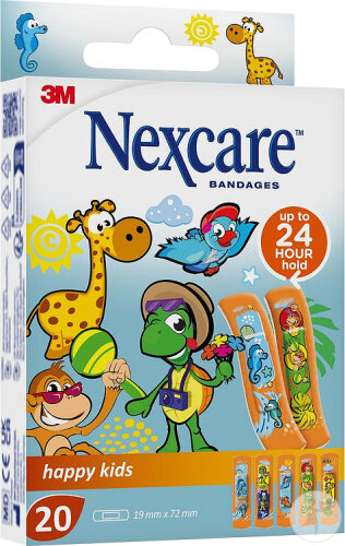 Nexcare Happy Kids Pansements Pour Les Enfants 20 Pansements