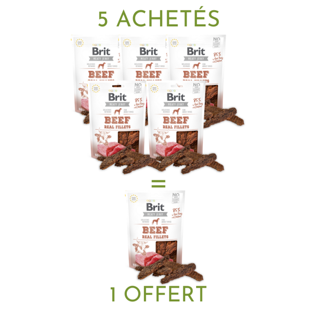 Brit Jerky - filets de boeuf pour chien