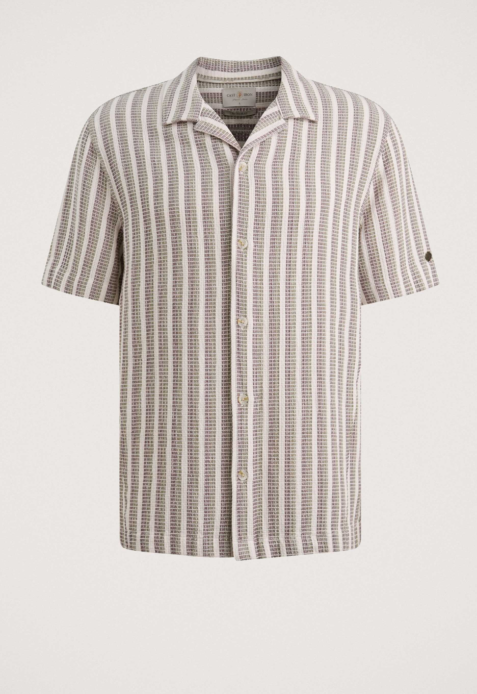 Cast Iron Stripe Mesh Overhemd