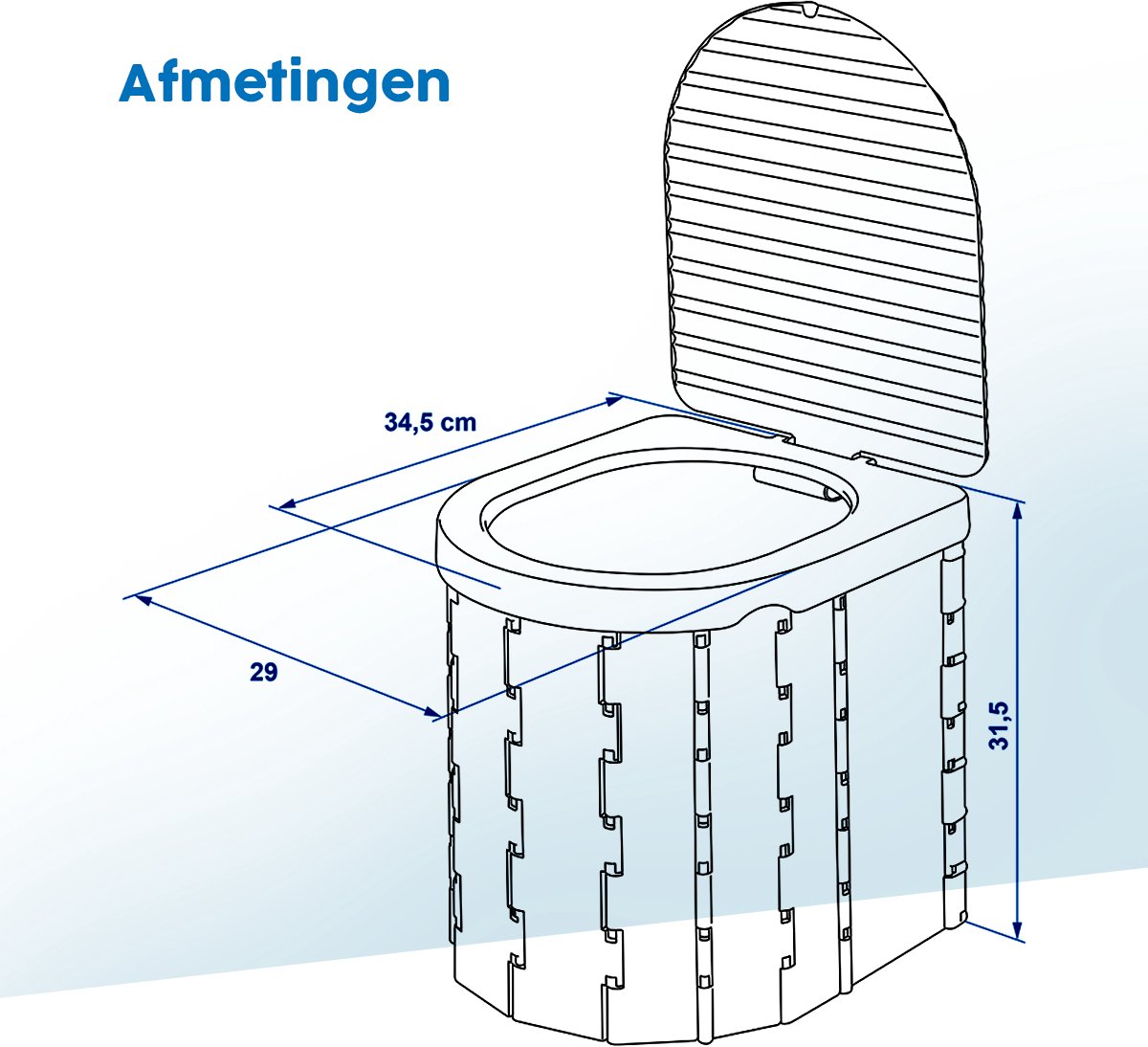ProPlus opvouwbaar toilet met deksel
