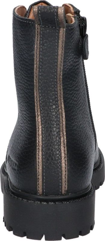 Braqeez - Belle Boot - Veterboots - Zwart - Leer