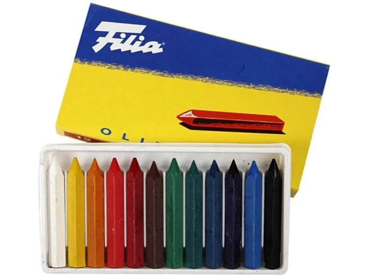 Oliekridt Filia, med spids, æske a 12 stk.