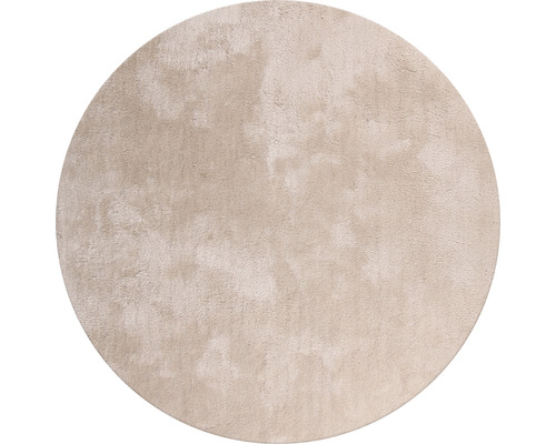 Shaggy Wellness vloerkleed, beige, rond, Ø 160 cm