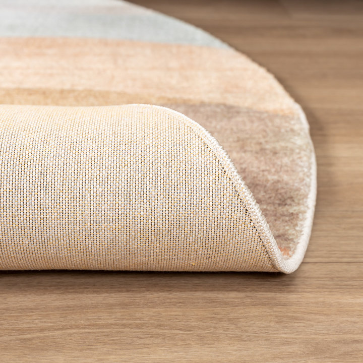 Rond modern vloerkleed - Field Terra Rood
