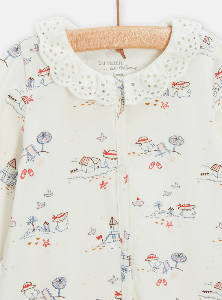 Grenouillère à motif moineaux
