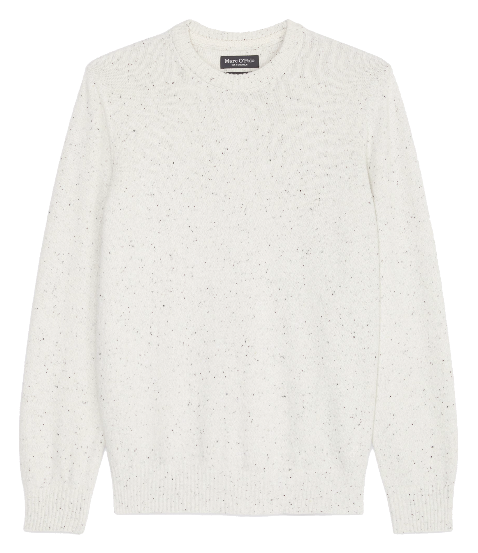 Pull col rond en laine mélangée | Blanc
