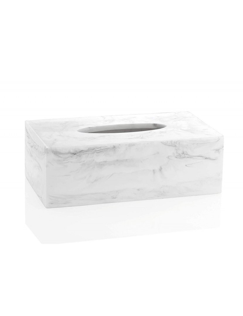White Marble Effect Tissue Holder