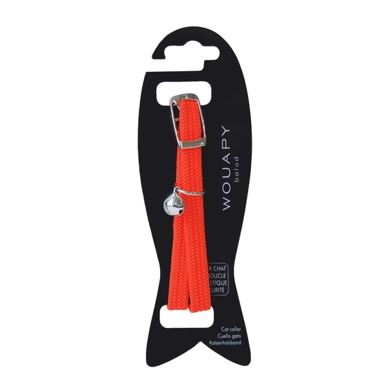 Collier elastic fluo orange pour chat