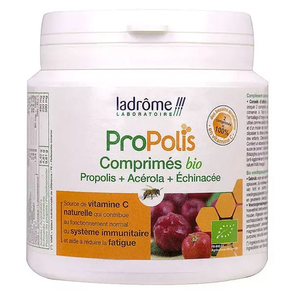 Ladrôme Comprimidos de Própolis, Acerola e Equinácea Orgânica - 40 comprimidos mastigáveis
