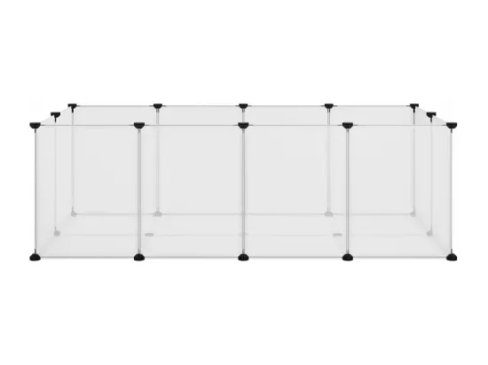 Cage pour petits animaux Transparent 144x74x46,5 cm PP et Acier
