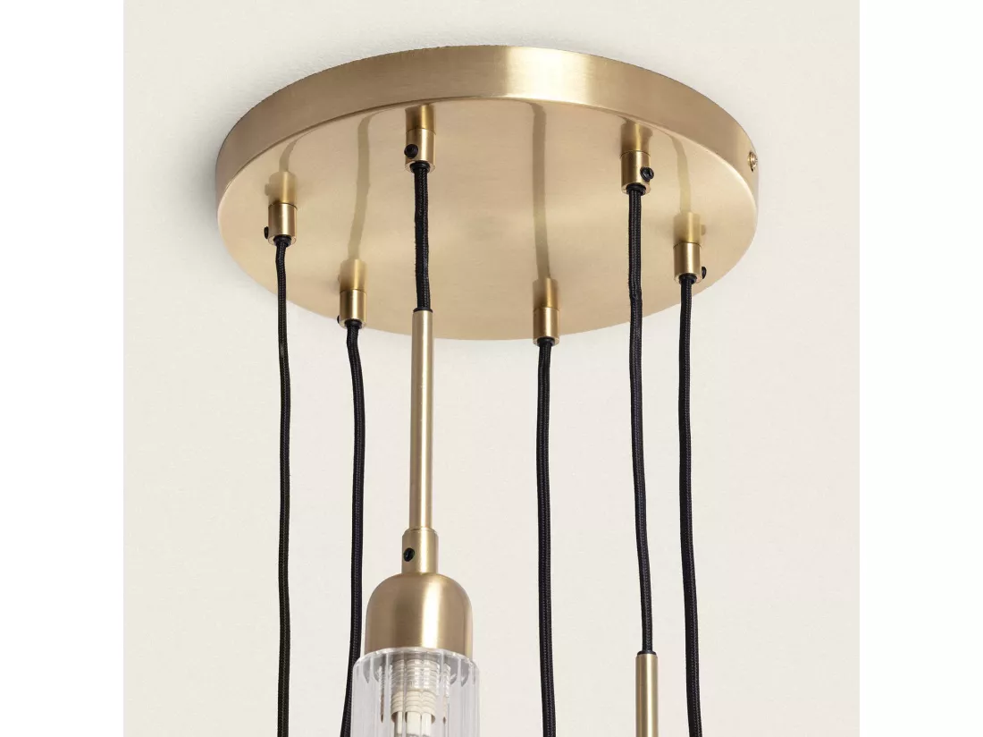 Suspension Métal et Verre Sest Iraide Doré