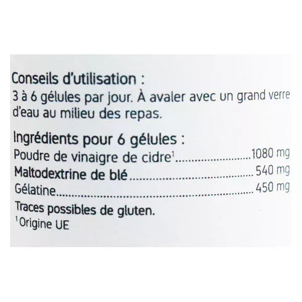 Vinagre de maçã original Nat & Form, 200 cápsulas