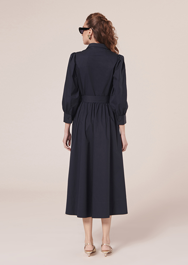 Robe Rivoltinebleu nuit en popeline