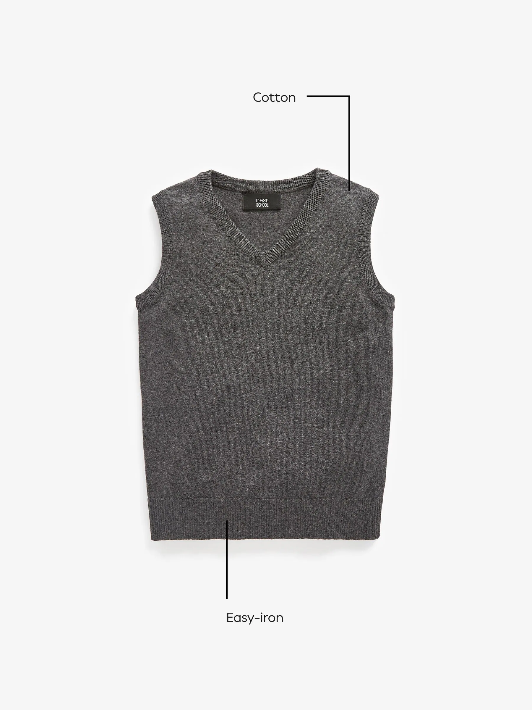 Grijs - Schooltanktop (3-16 jr)