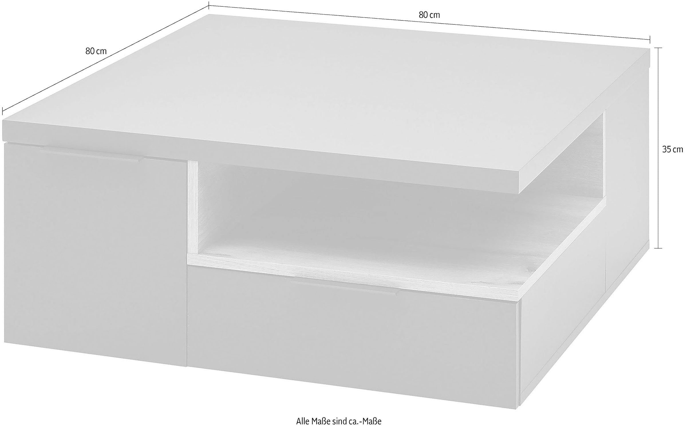 Stolkom Couchtisch »TOPSELLER!« OTTOs Choice,  80x80 cm, Wohnzimmertisch mit Schubkästen, melaminbeschichtet