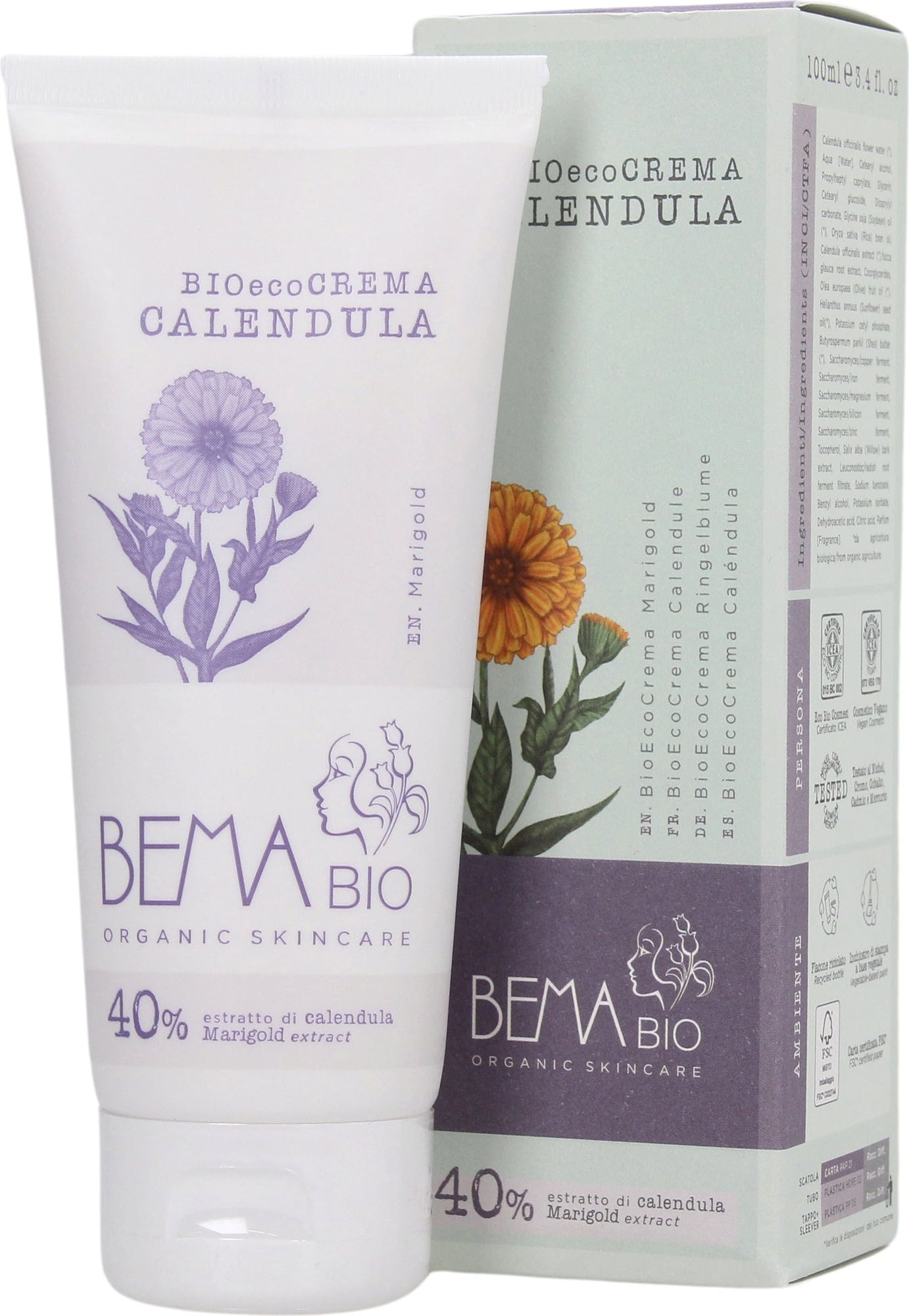 BEMA COSMETICI  BIOecoCREMA Calendula-Creme, 100 ml