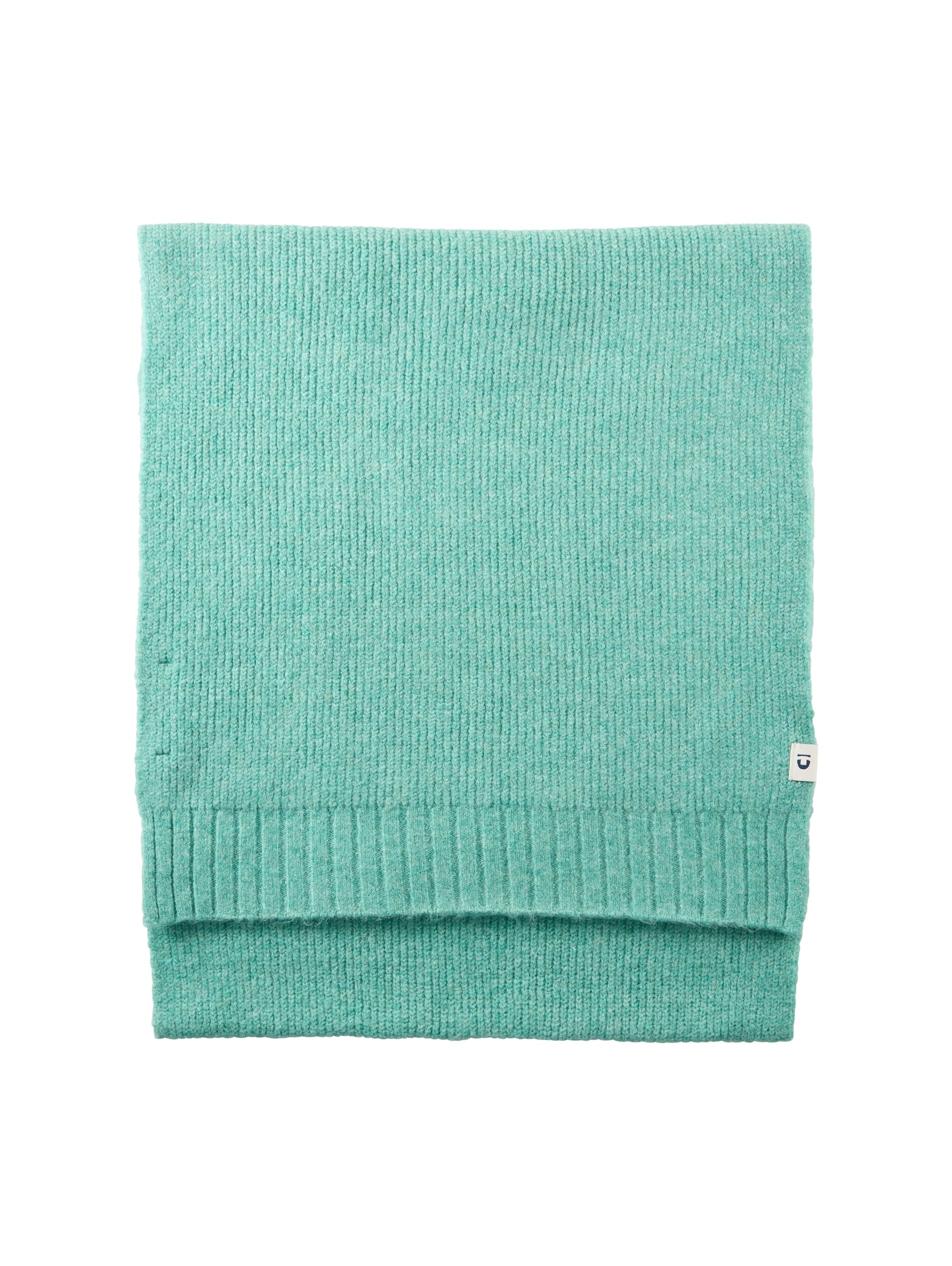 TOM TAILOR Denim Strickschal 1 Stk. tlg. unifarben mit Aufnäher