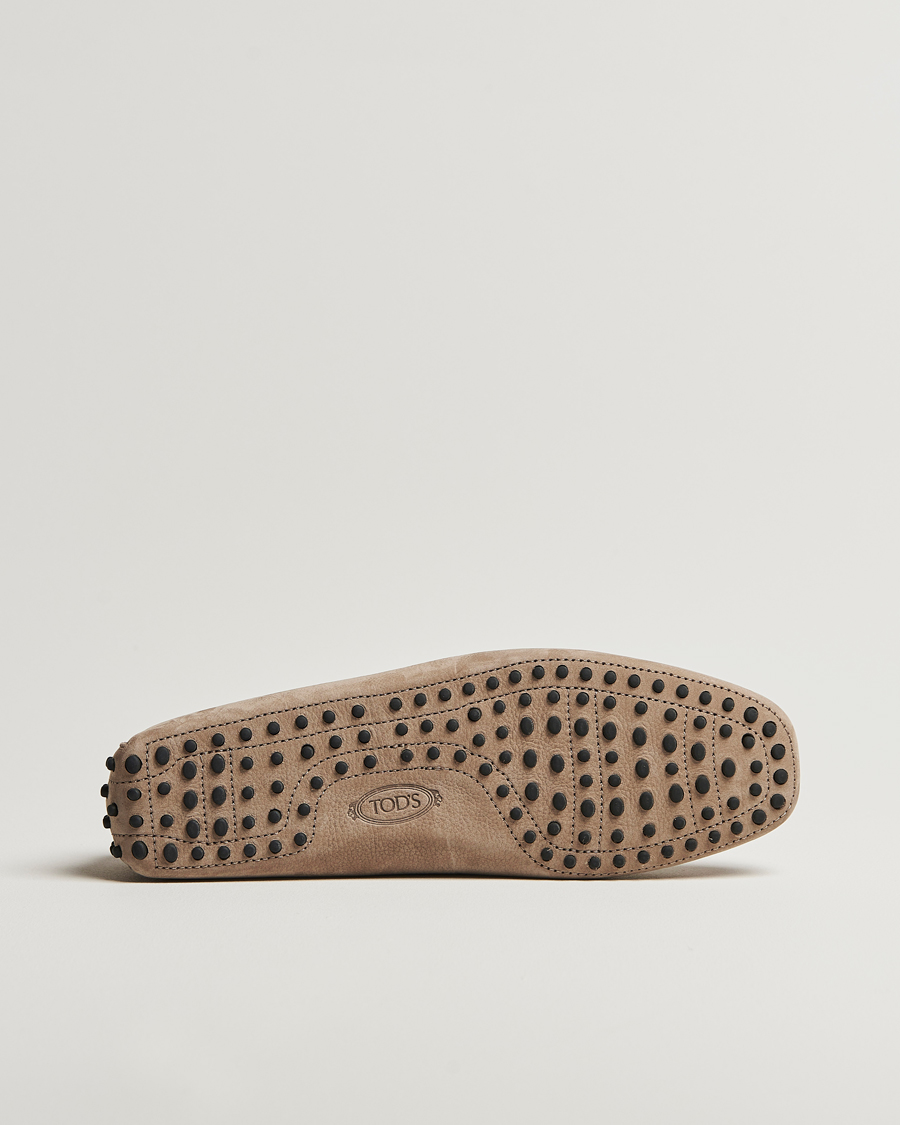 Tod's Lacetto Gommino Carshoe Taupe Nubuck