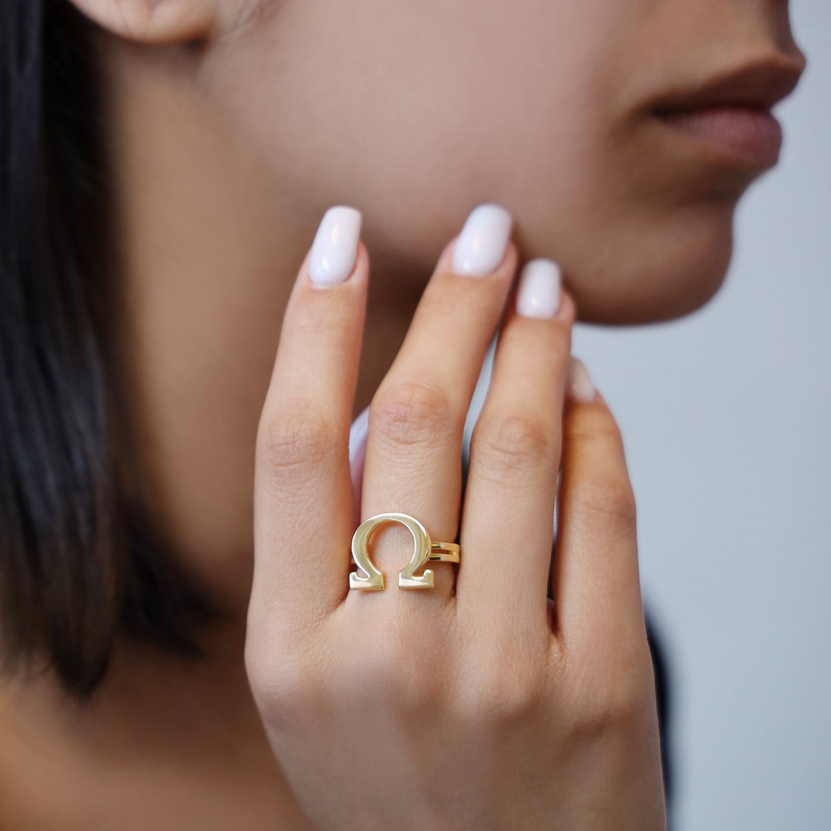 Bague En Argent Doré Omega