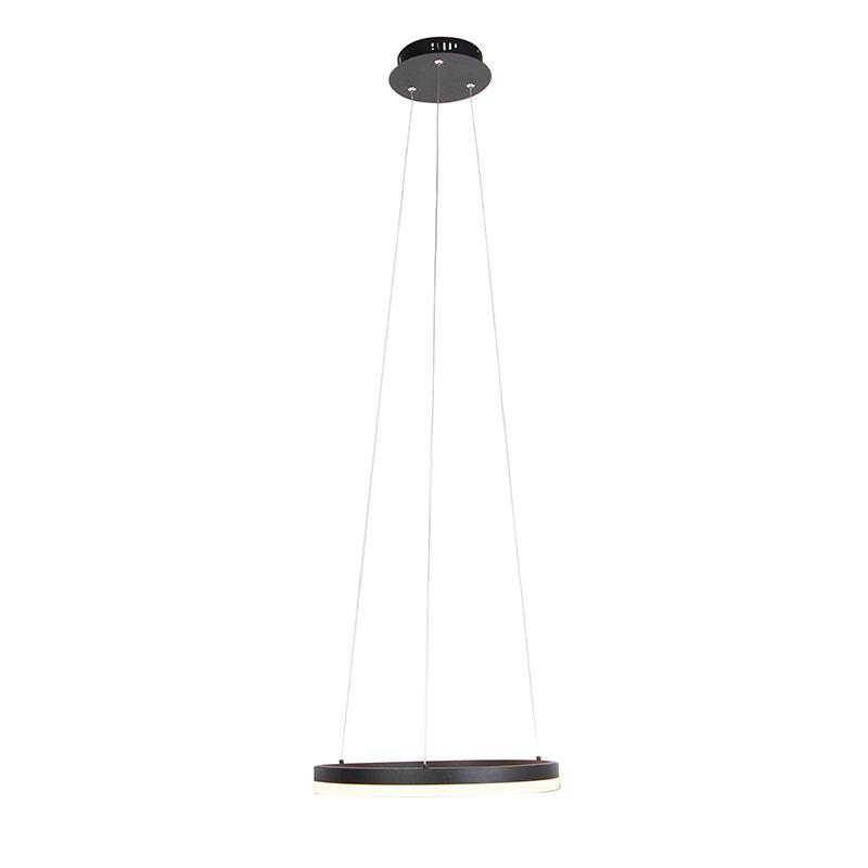 Design hanglamp zwart 40 cm incl. LED 3-staps dimbaar - Anello