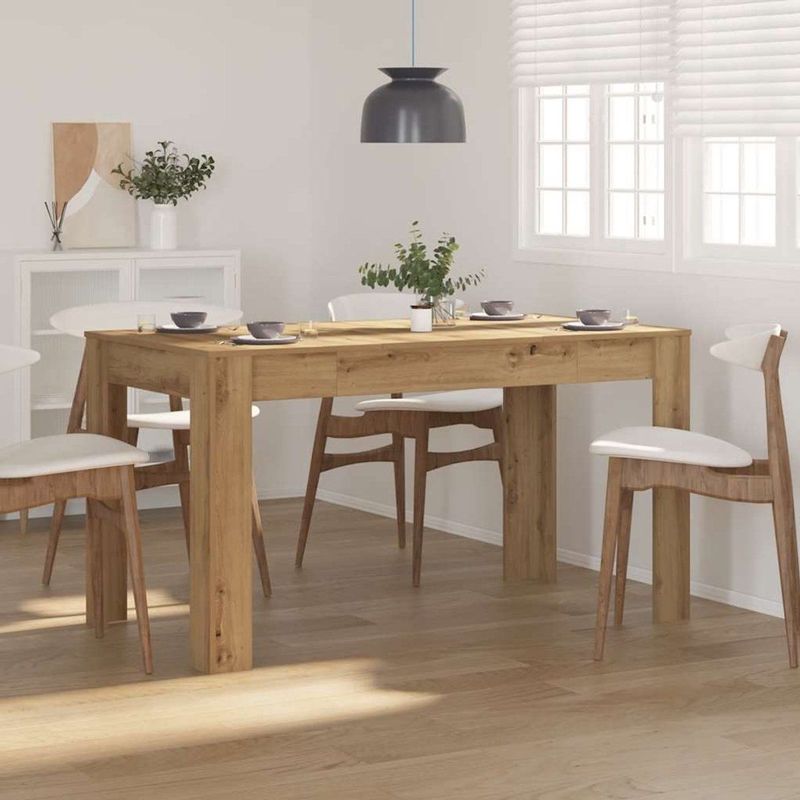 vidaXL - Eettafel - Artisan Eiken - Bewerkt Hout