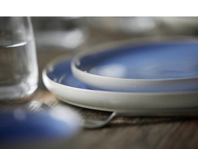 Studio Round Frokosttallerken Matte white/Shiny river