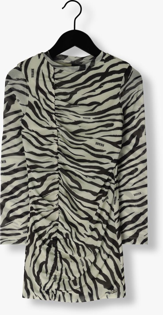 NIK & NIK zwarte nik & nik mini jurk zebra mesh dress