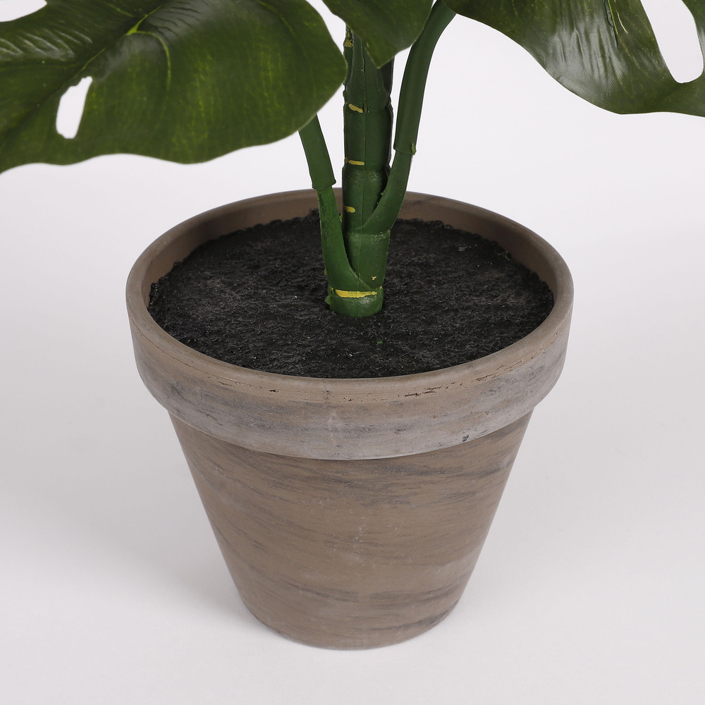 Mica decorations - monstera artificielle verte en pot h48