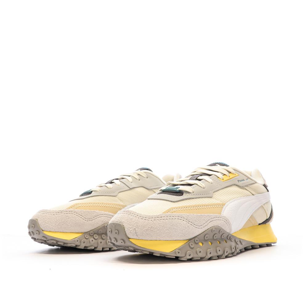 Puma Baskets Homme Jaune/Beige Homme/Ado Puma Blktop Rider