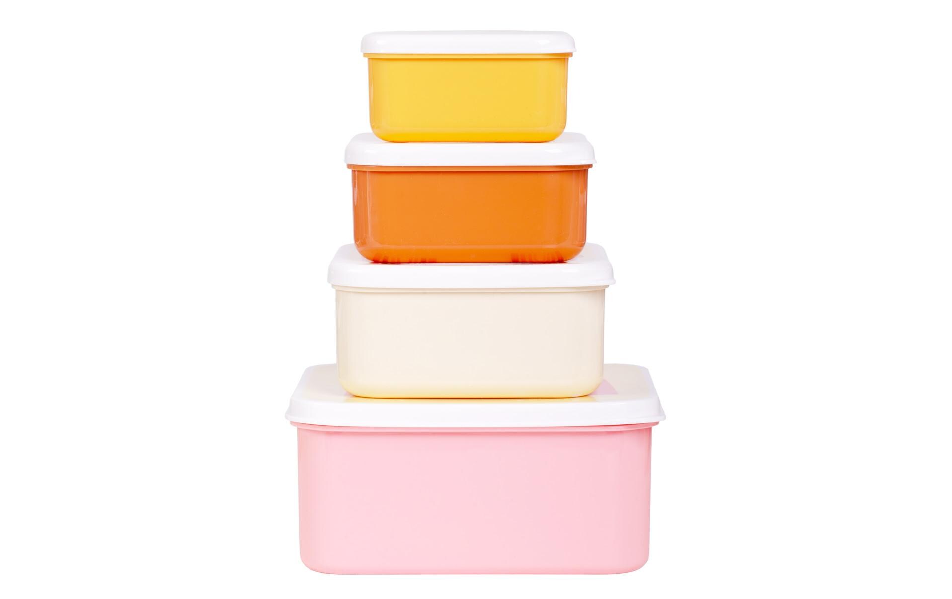 Lunchbox & Snack Box Set RegenbogenLunch- und Snackbox Set mit praktischem Spender