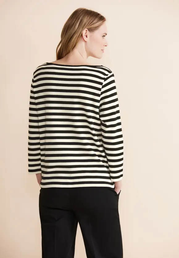 Shirt mit Streifen - Black