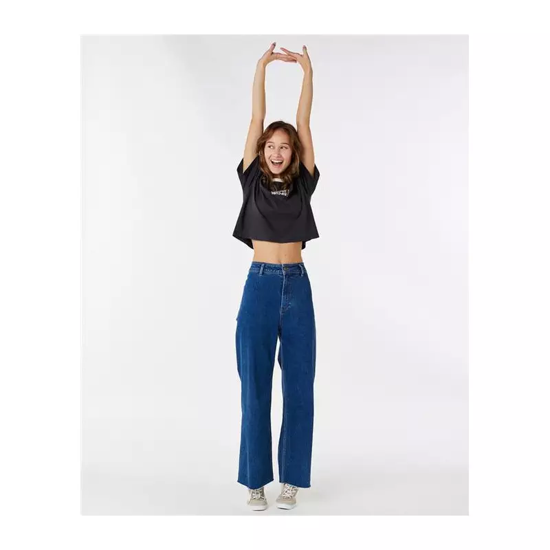 Teeshirt femme RIPCURL Color Block Crop Tee Phantom