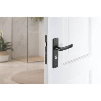 AXA binnendeurbeslag edge basic blok zwart toilet/badkamer tl63-8